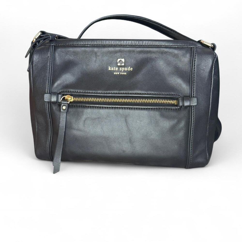 Kate Spade NY Hudson Black Leather Crossbody Bag
